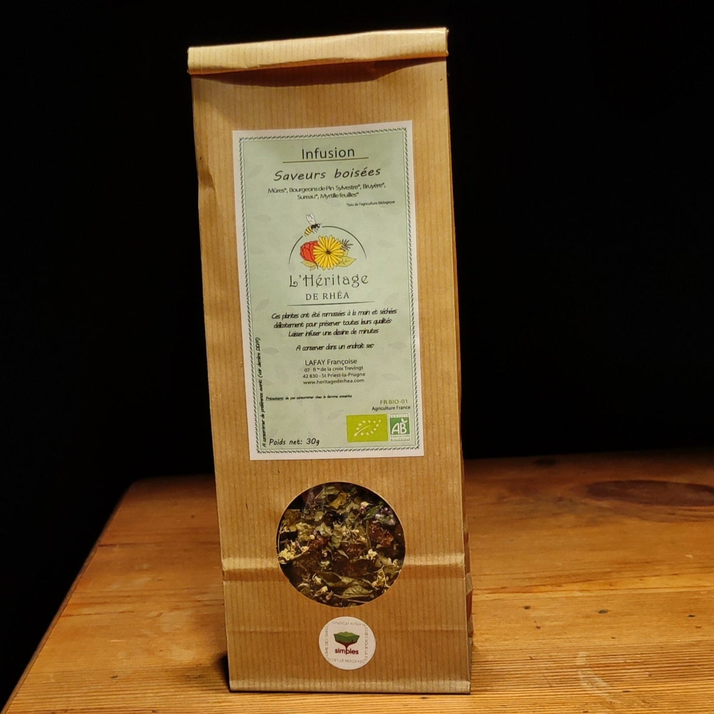 Infusion saveur boisées Biologique 30g