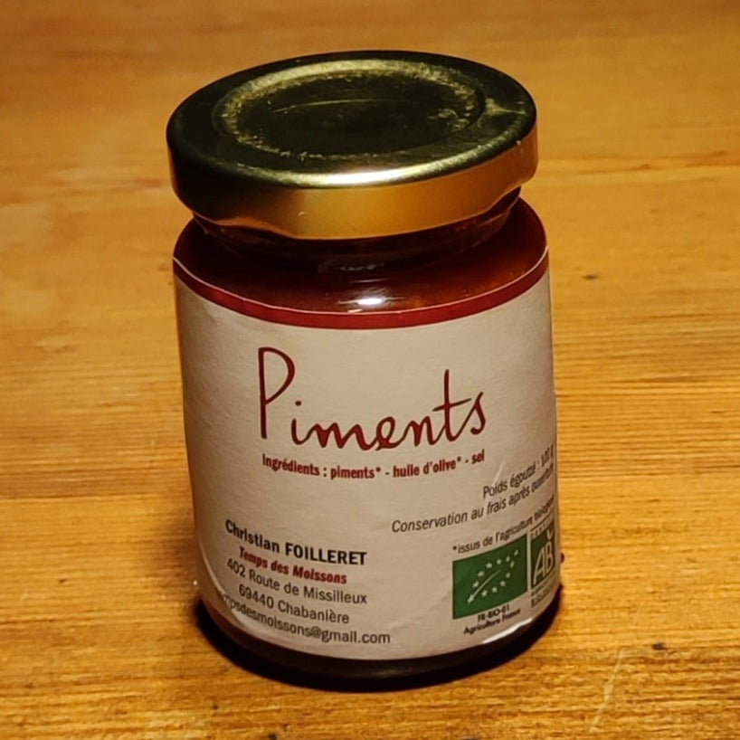 Purée de piments biologique 100g