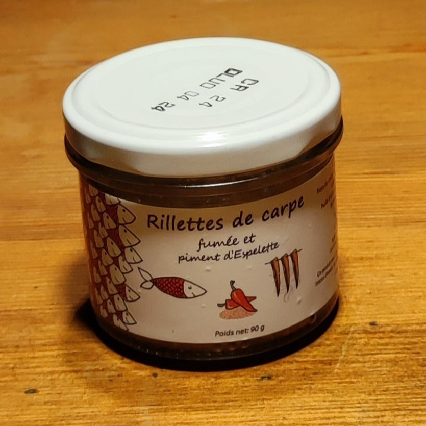 Rillettes de carpe fumée et piment d'Espelette 90g