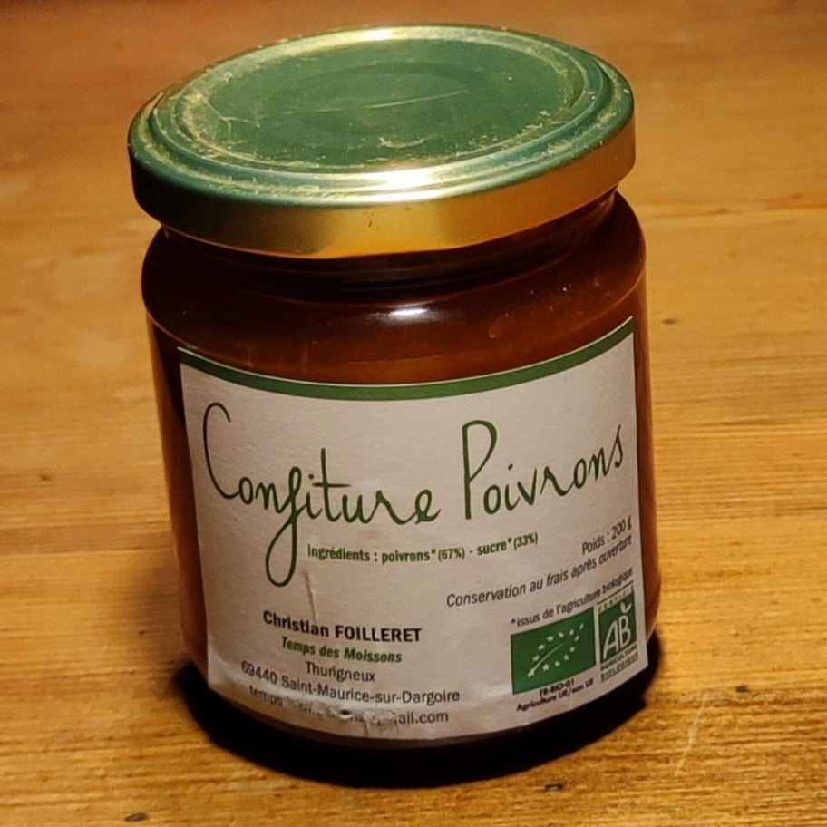 Confiture de poivrons biologique 200g