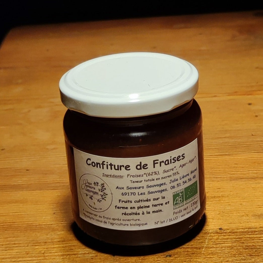Confiture de fraises biologique 230g
