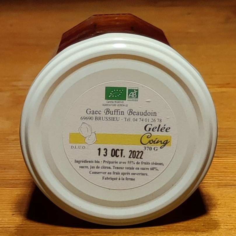 Étiquette gelée de Coing biologique 370g