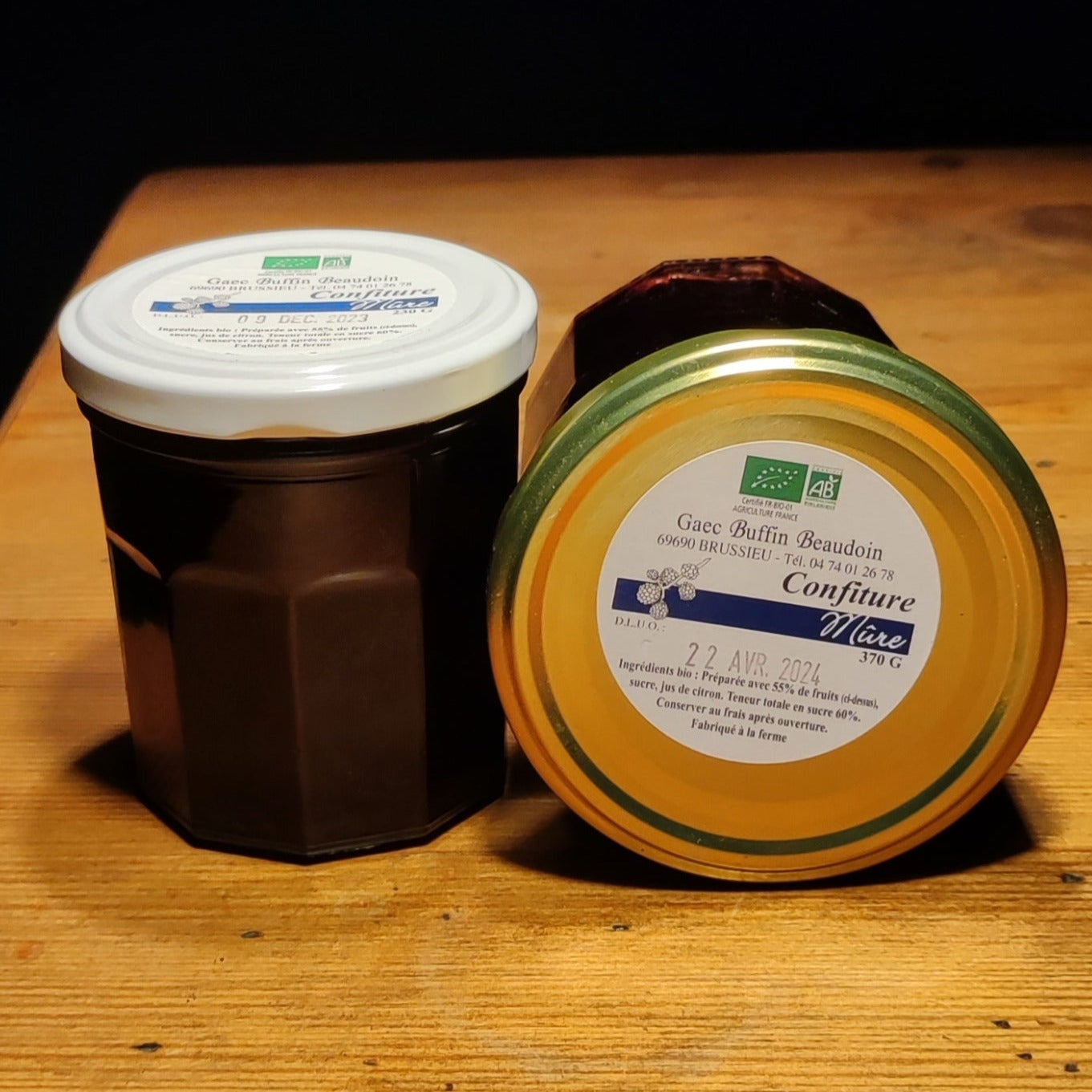 Confiture de mûre biologique 230g