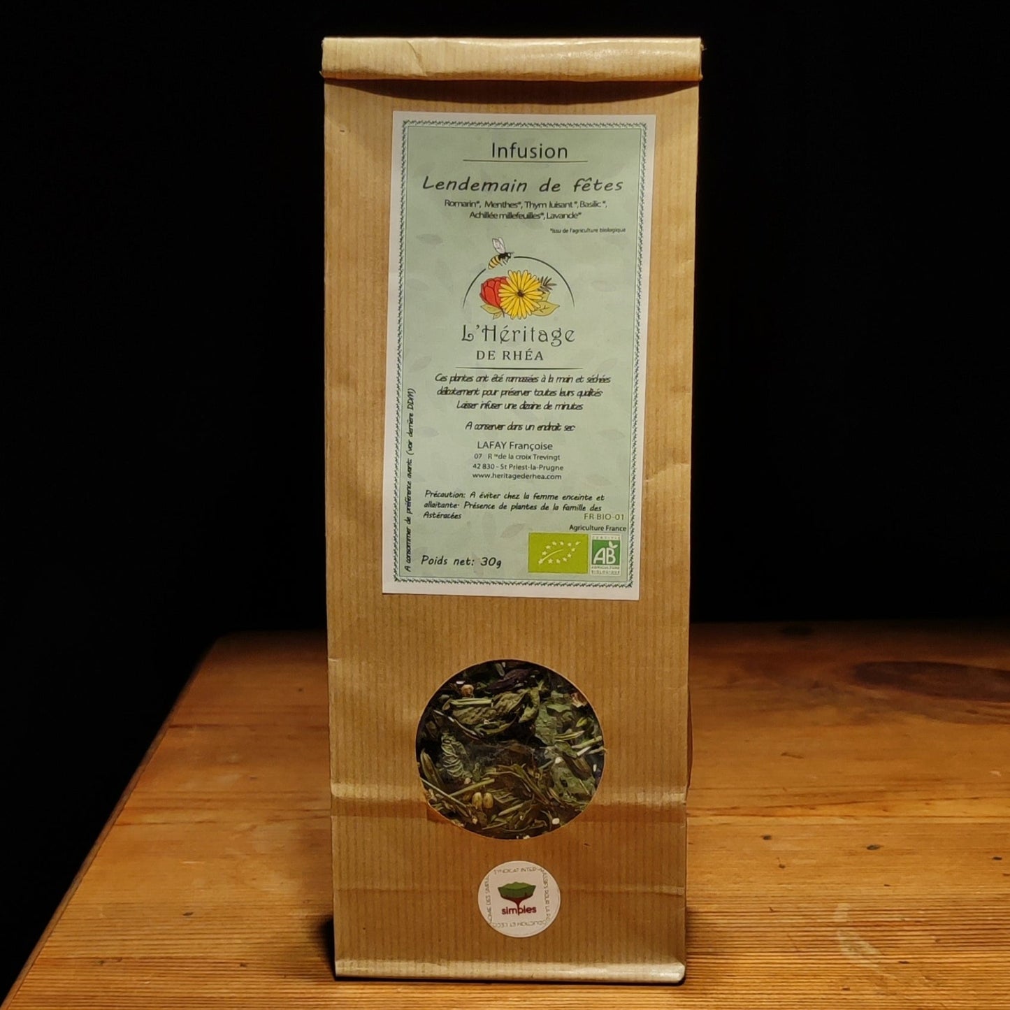 Infusion Lendemain de Fête Biologique 30g