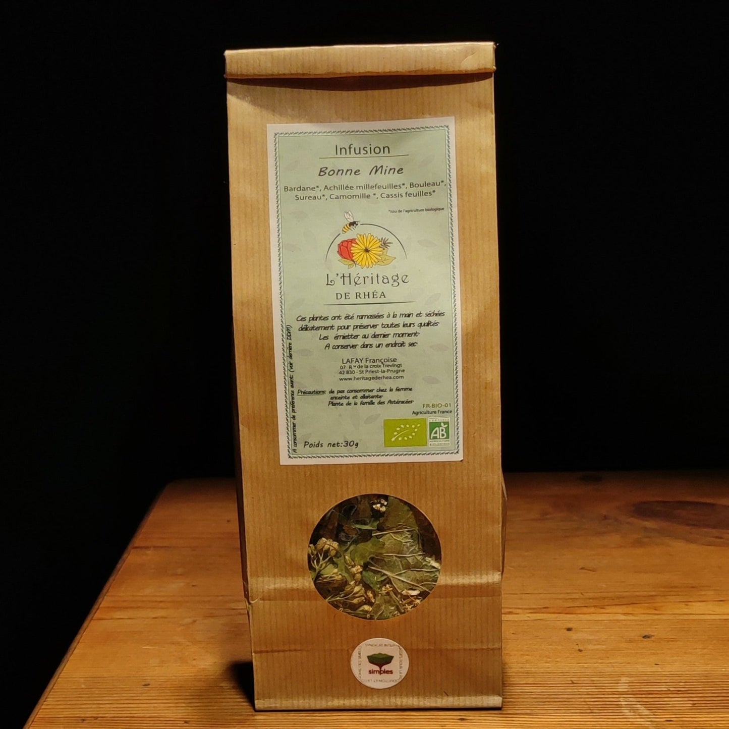 Infusion Bonne Mine biologique 30g