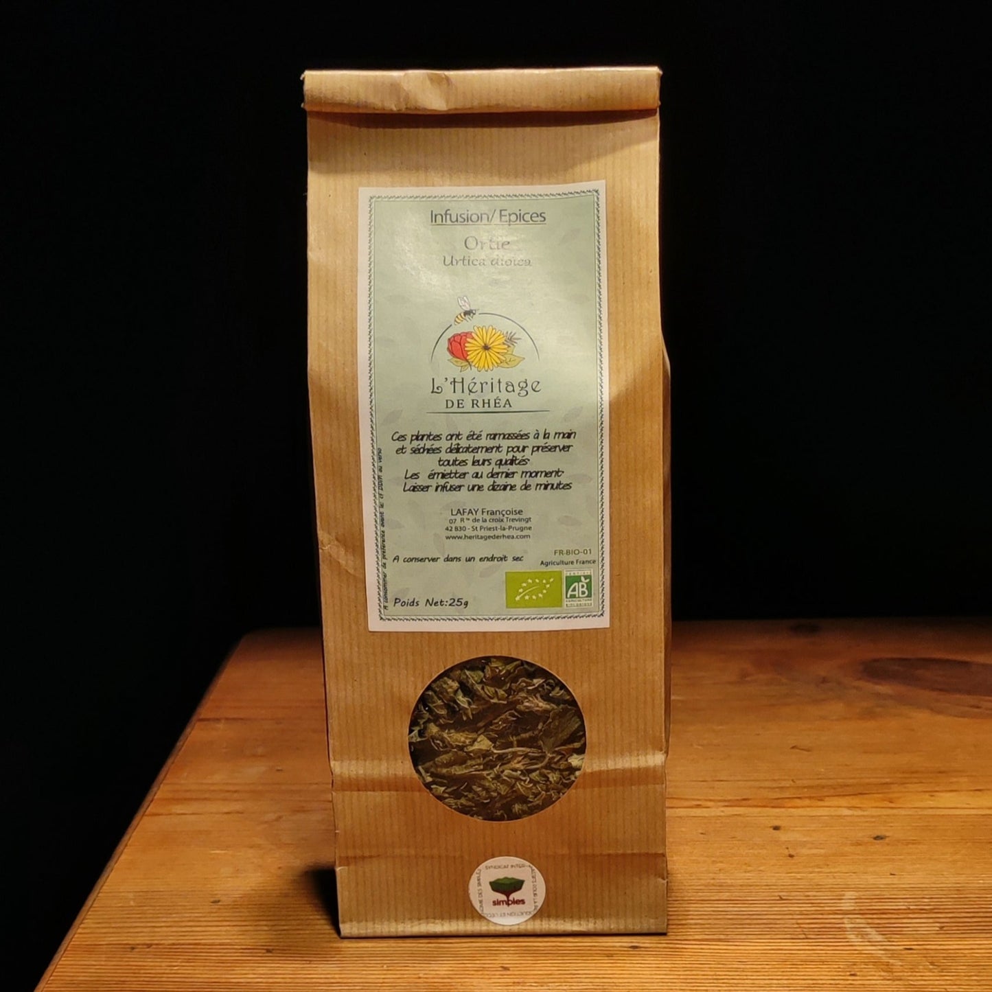 Infusion/Épices d'Ortie biologique 25g