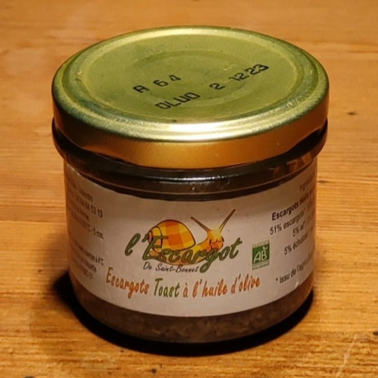 Escargot toast à huile d'olive biologique 90g