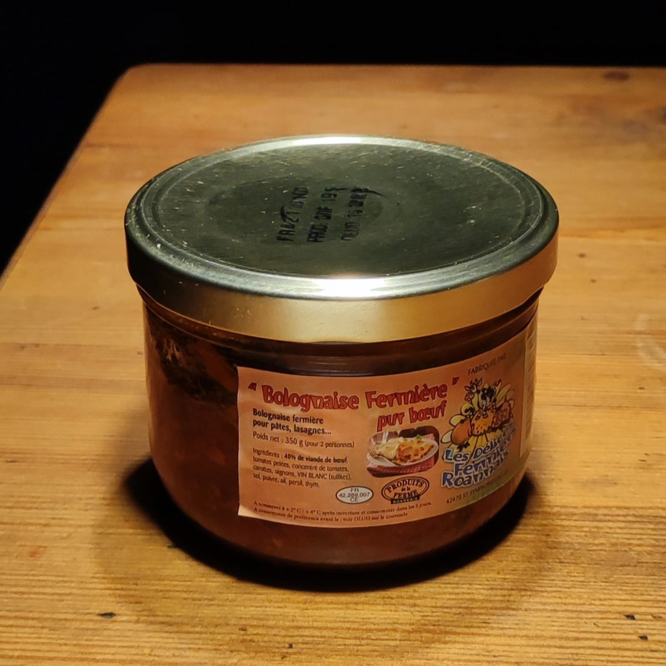 Bolognaise fermière pur Boeuf 350g