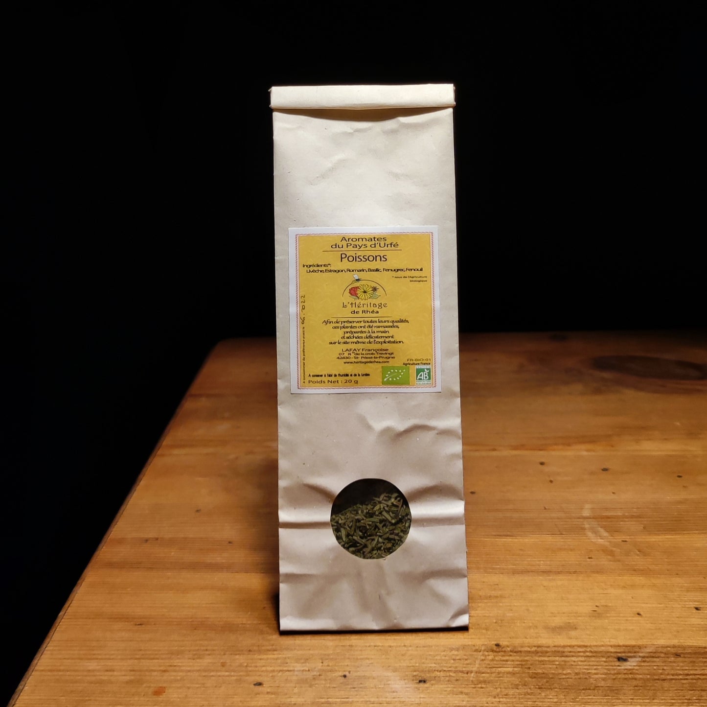 Aromates pour poisson biologique 20 grammes