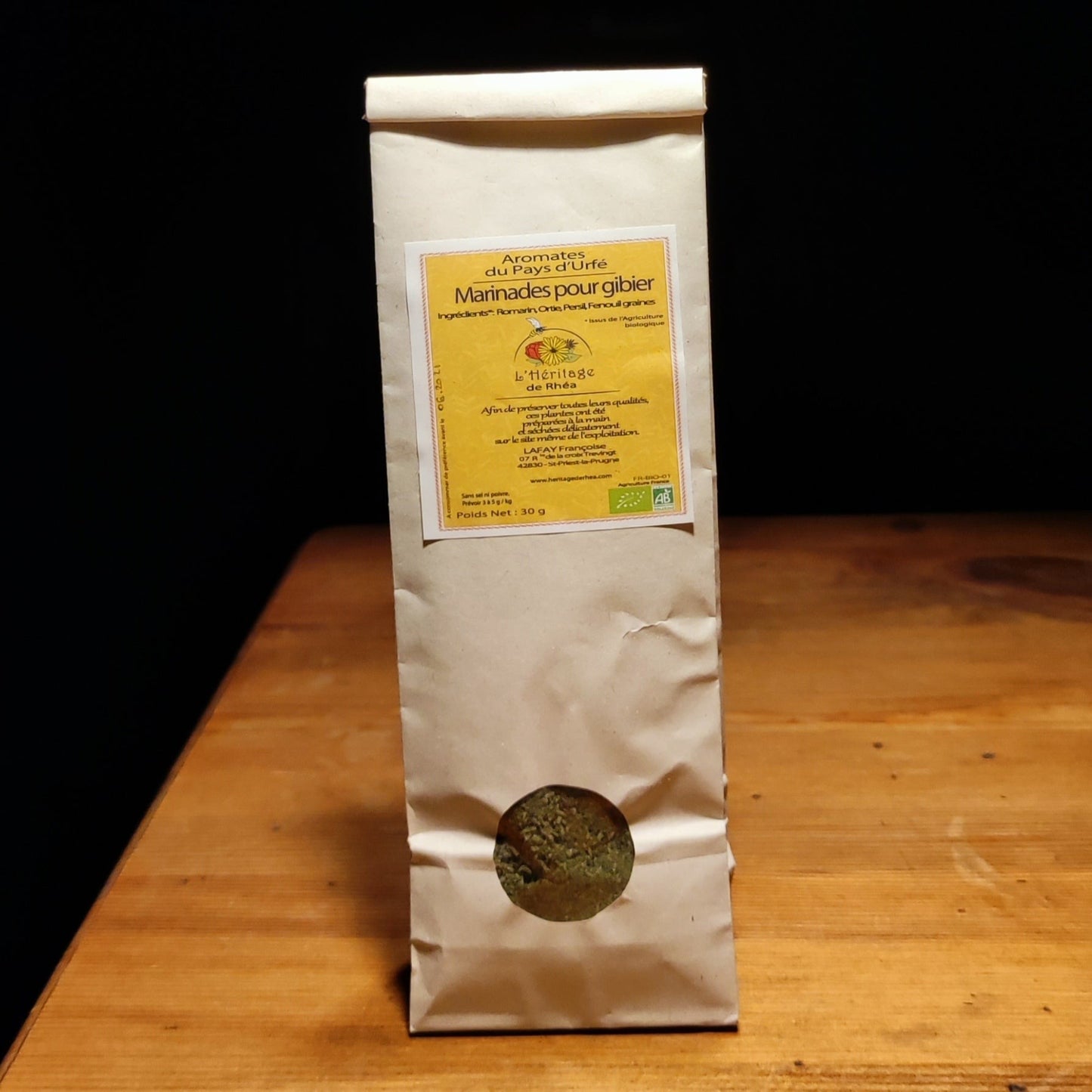 Aromates pour marinades et gibiers 30 gramme