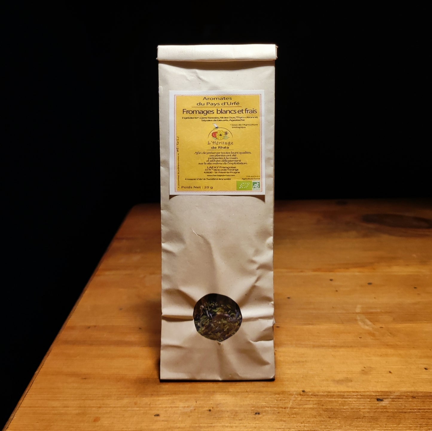 Aromates pour fromages blancs et frais 20 grammes