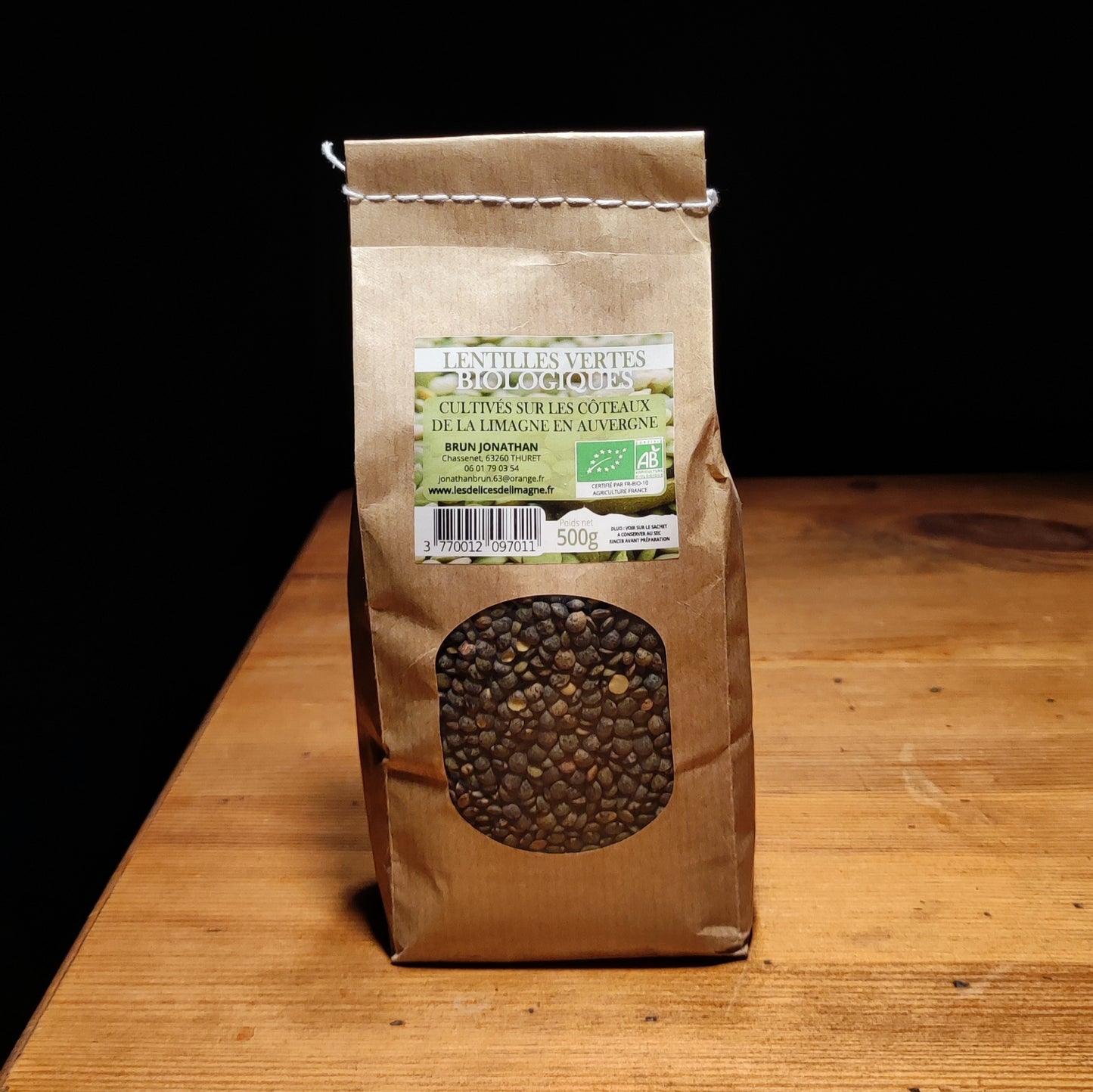 Lentilles verte biologiques 500 g