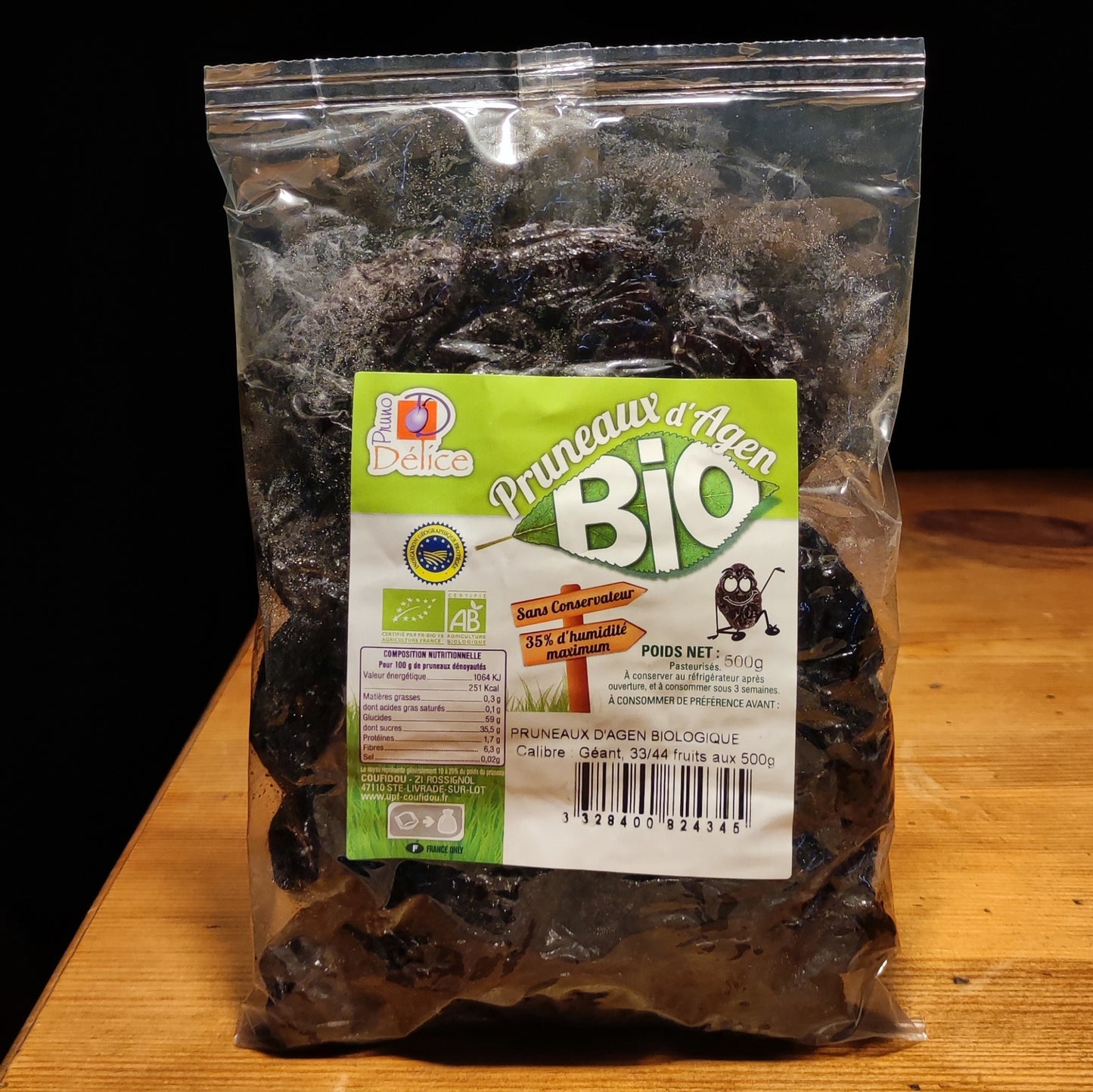 Pruneaux d'Agen Biologique Dénoyautés 500g