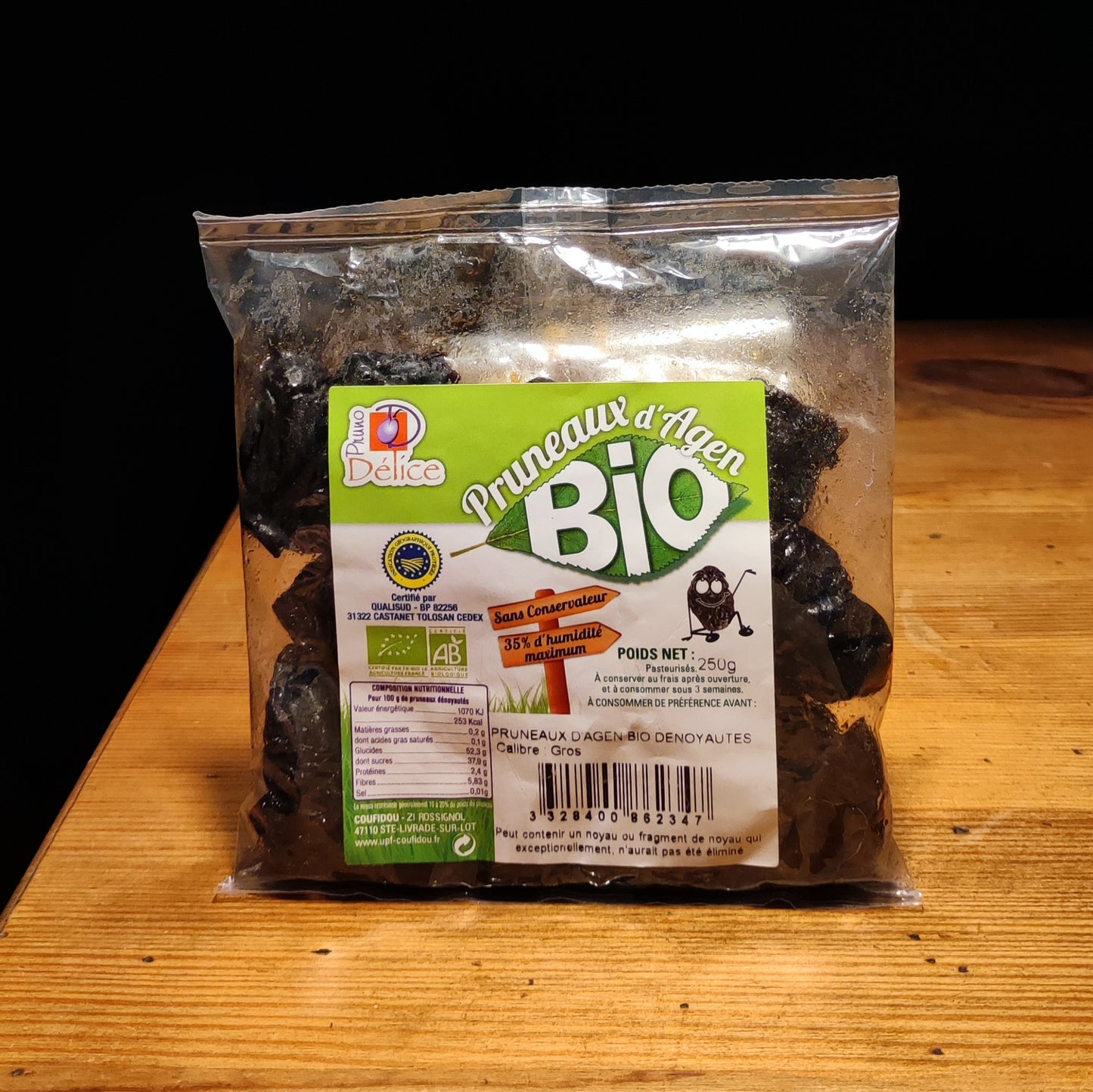 Pruneaux d'Agen Biologique Dénoyautés 250g