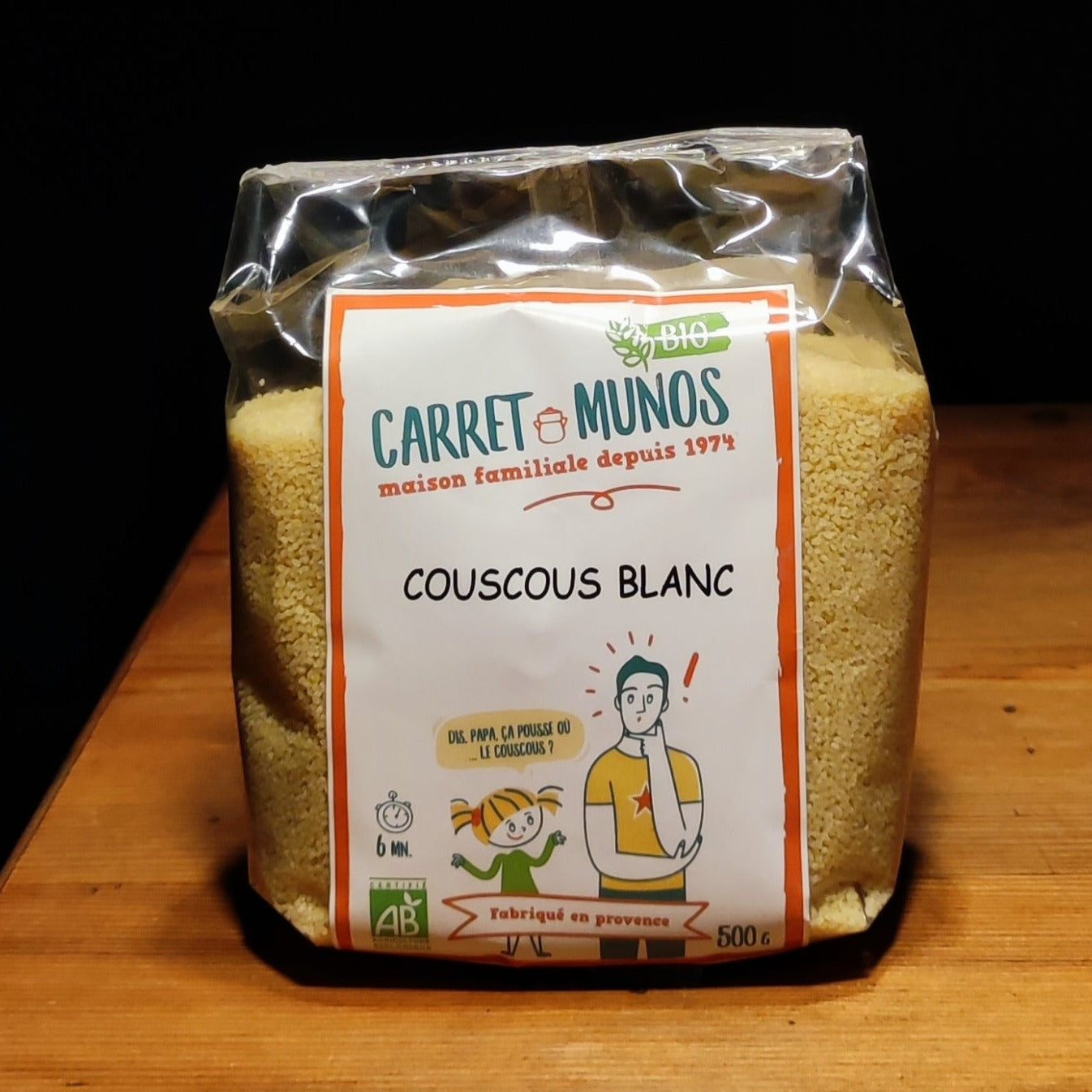 Couscous blanc biologique 500 g