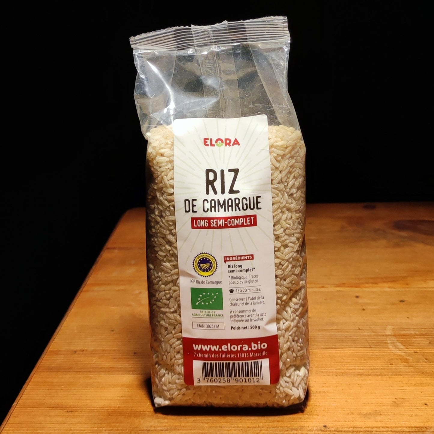 Riz de Camargue long semi-complet Biologique 500 g