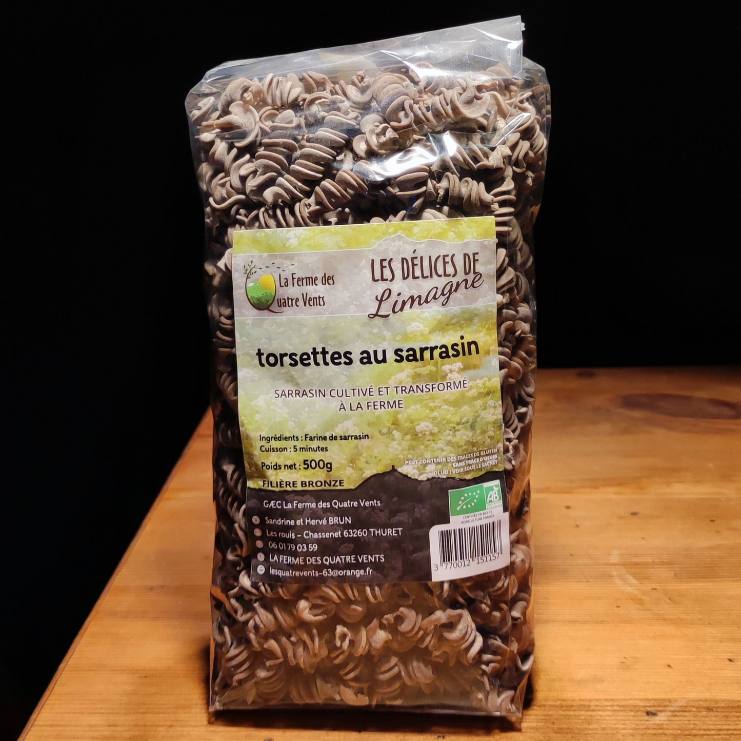 Pâtes sèches torsettes au sarrasin Biologique 500g