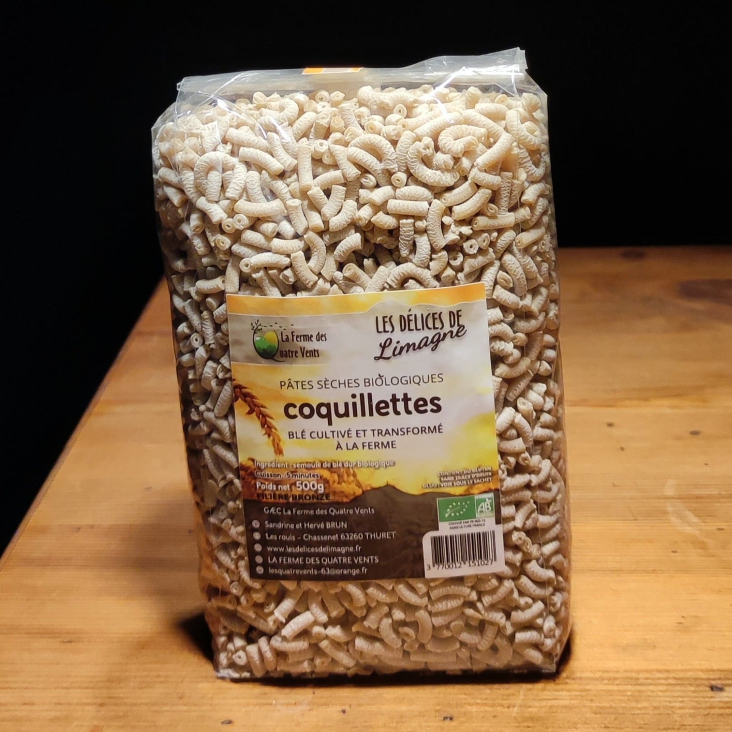 Pâtes sèches Coquillettes biologique 500g