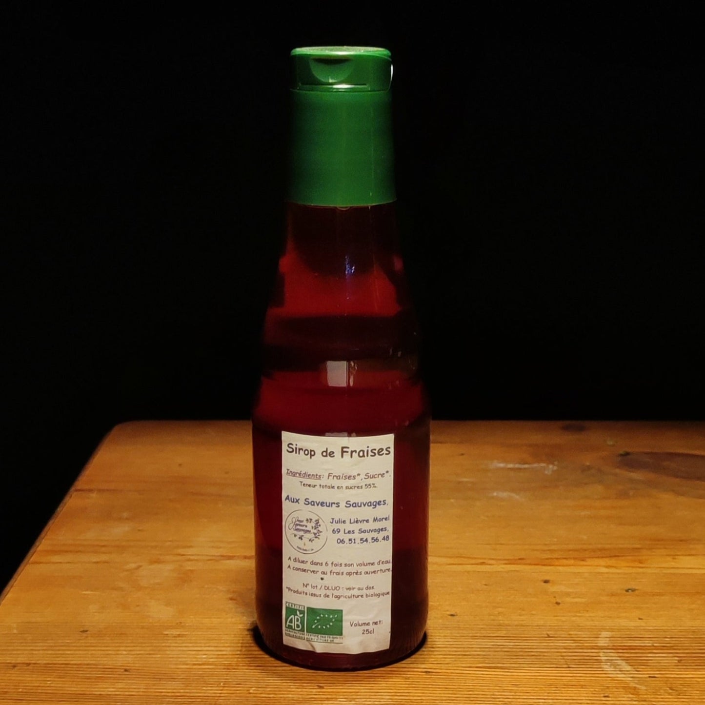 Sirop de Fraises Biologique 25cl