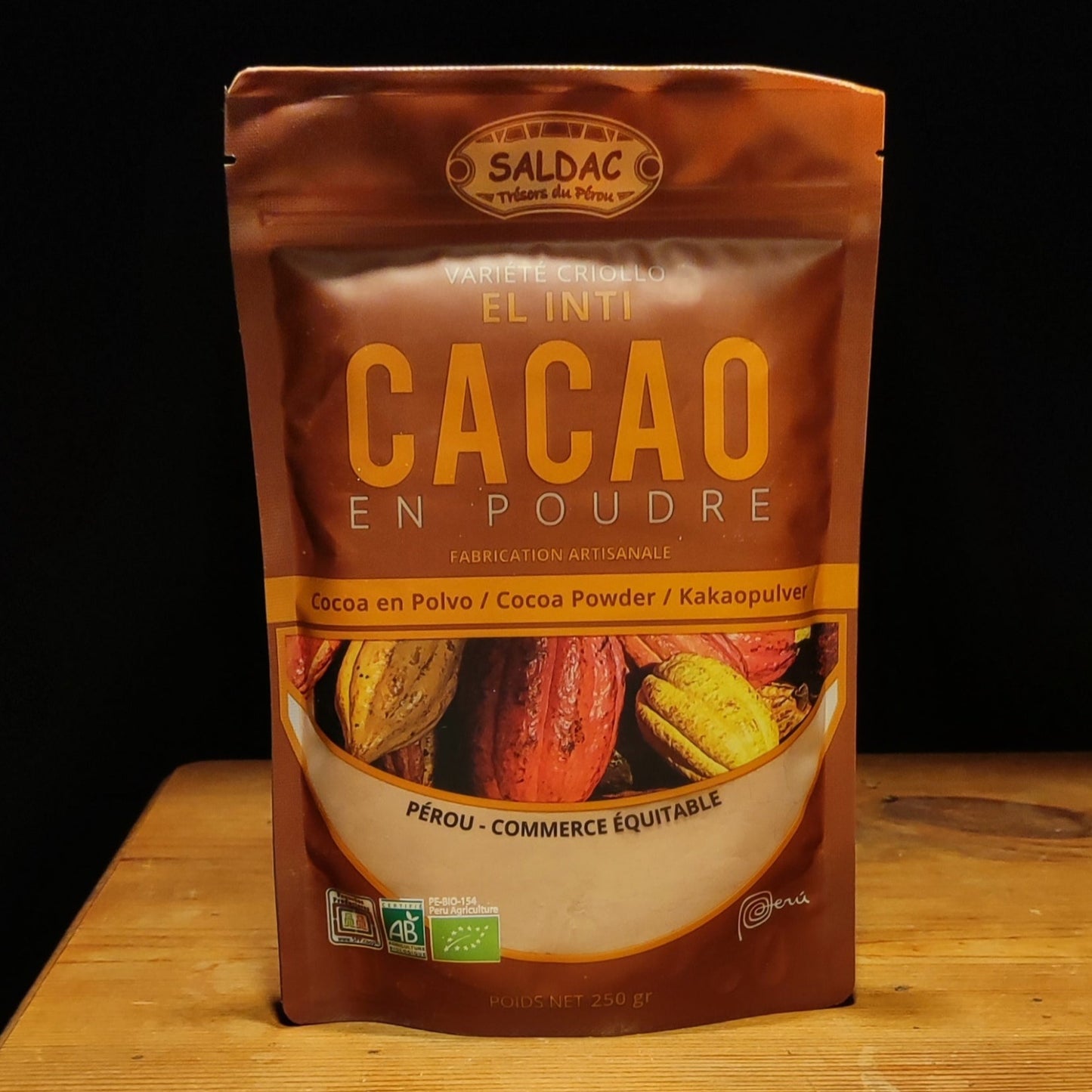 Cacao en poudre biologique et artisanale 250g