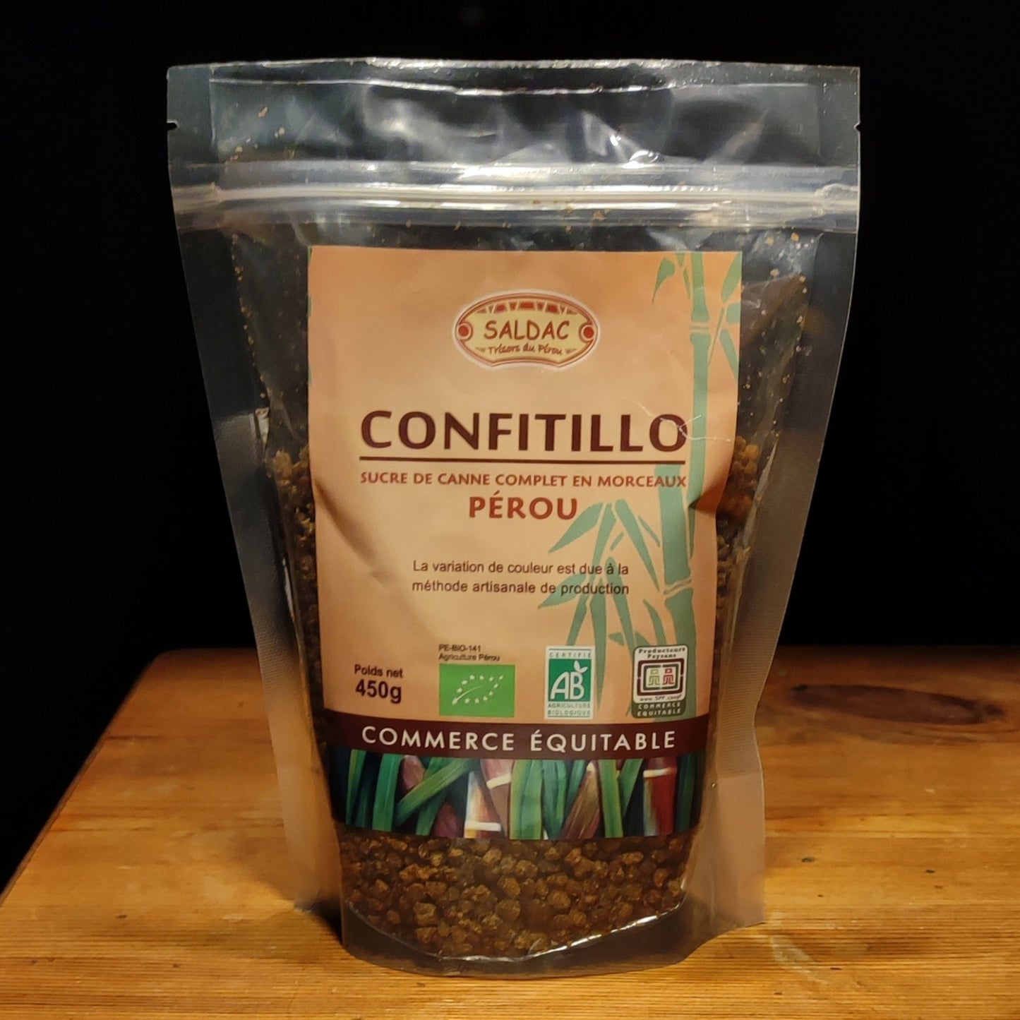 Confitillo sucre de canne complet en morceau biologique 450g