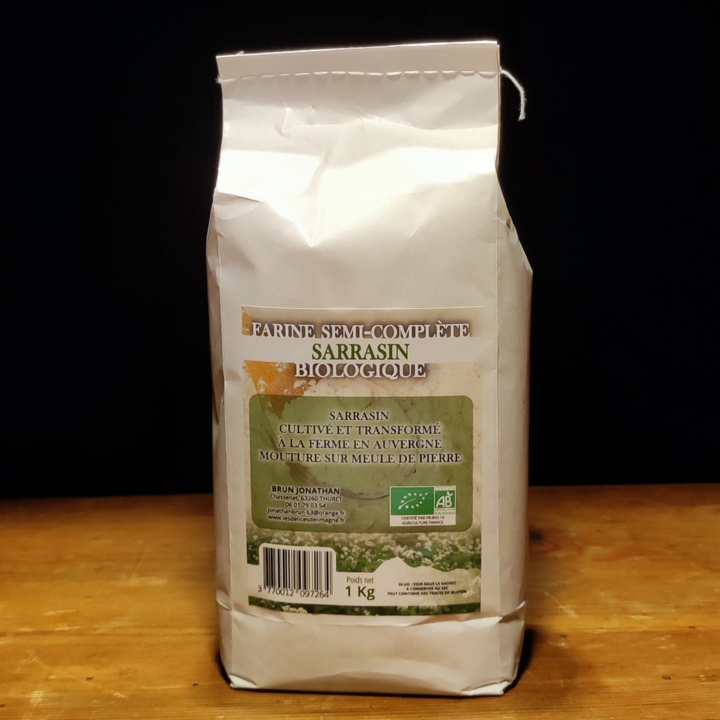 Farine Semi-Complète de Sarrasin Biologique 1kg