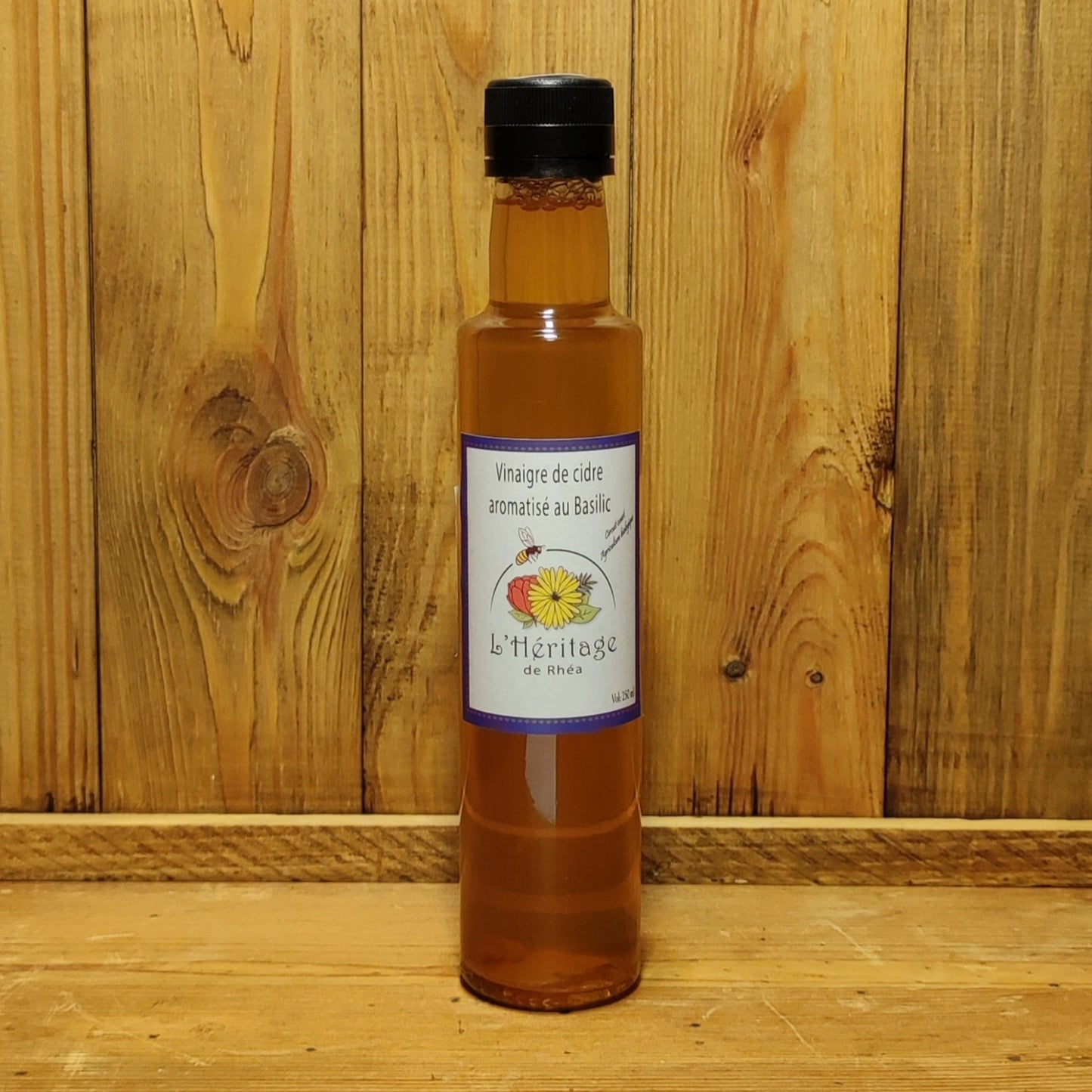Vinaigre de Cidre Aromatisé au Basilic 250ml
