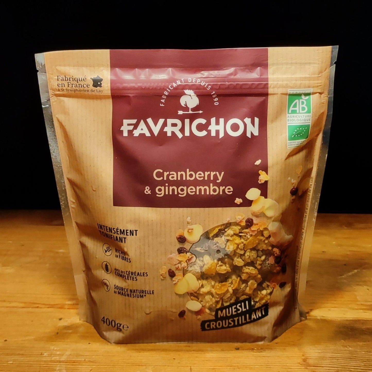 Muesli Croustillant Cranberry & Gingembre Biologique 400g