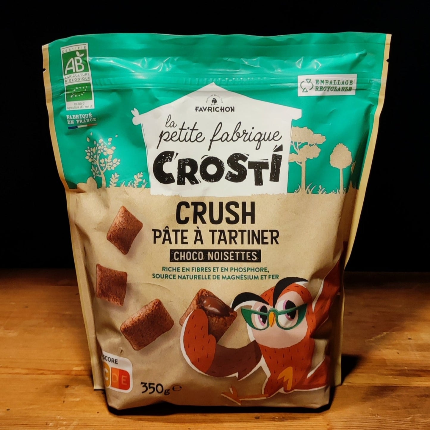 Crosti Crush Pâte à Tartiner Choco Noisettes Biologique 350g