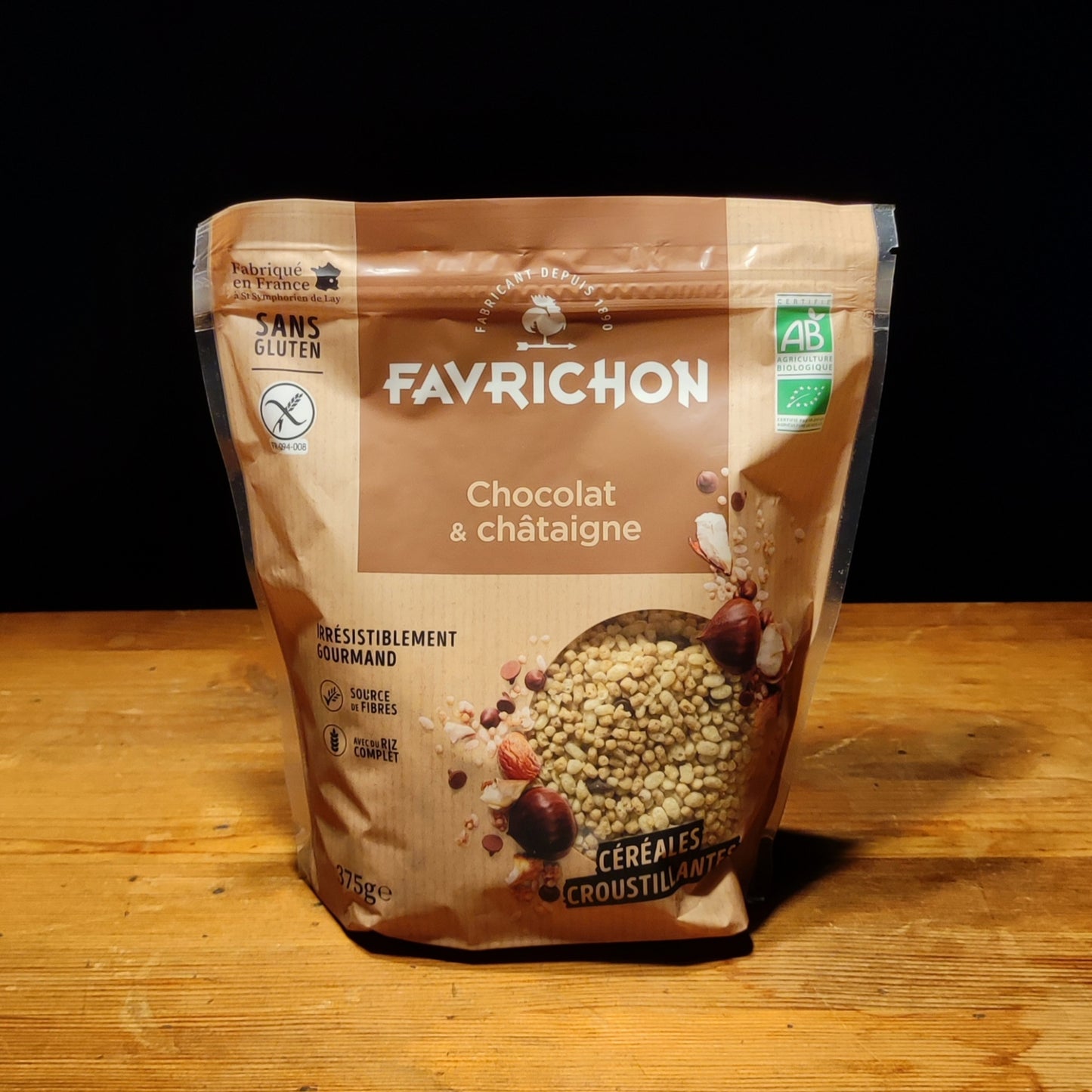 Céréales Croustillantes Chocolat & Châtaigne Sans Gluten Biologique 375g