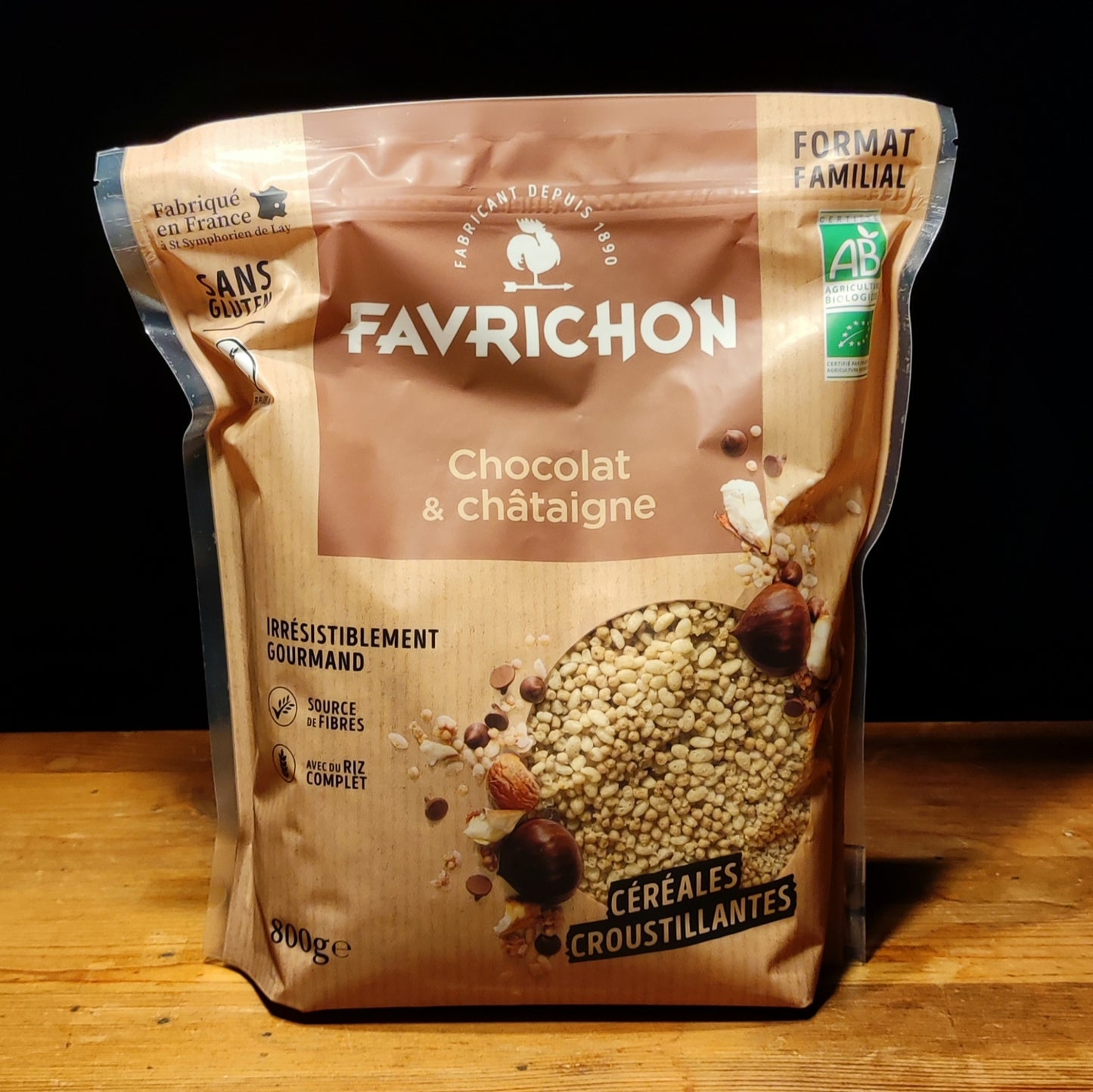 Céréales Croustillantes Chocolat & Châtaigne Sans Gluten Biologique 800g