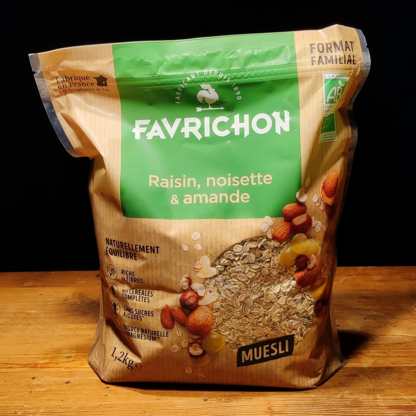Muesli Raisin Noisette & Amande Biologique 1,2kg