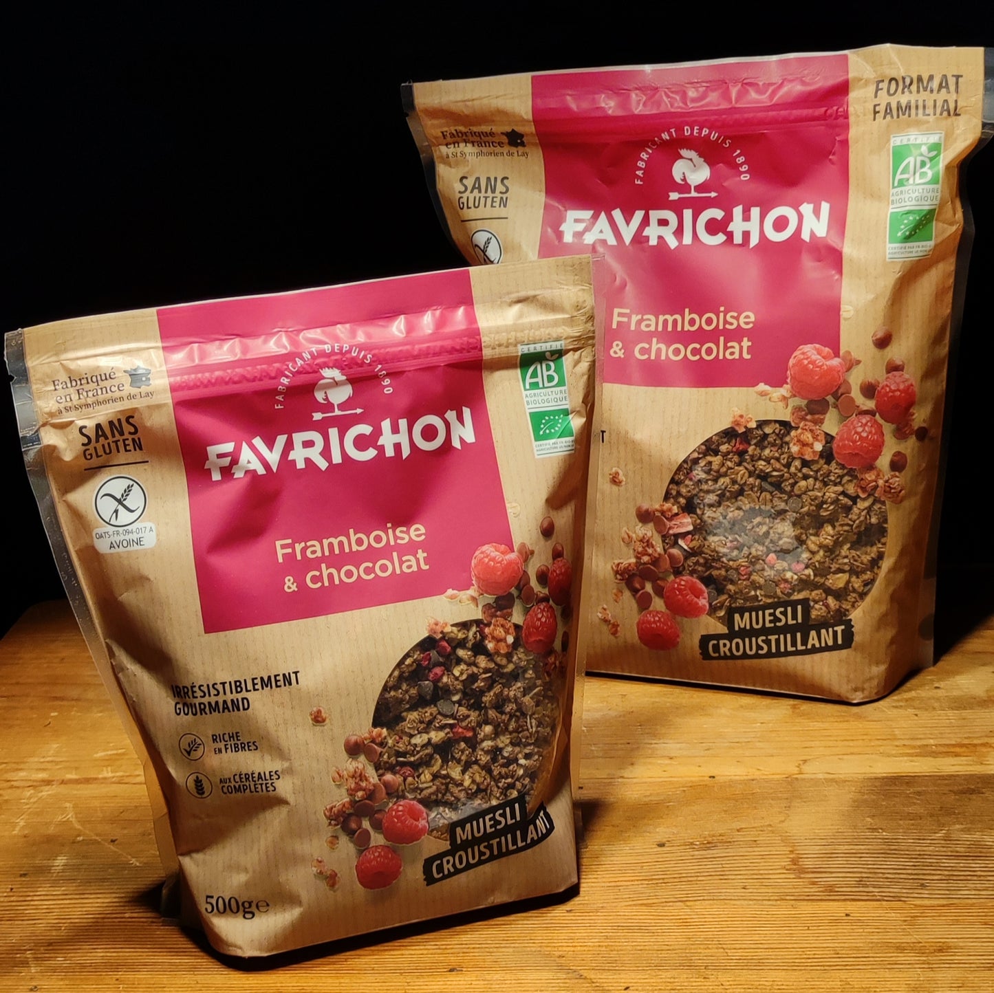 Muesli Croustillant Framboise & Chocolat Sans Gluten Biologique
