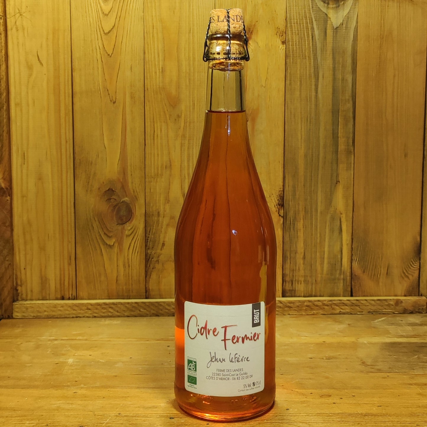 Cidre Fermier Brut Biologique 75cl