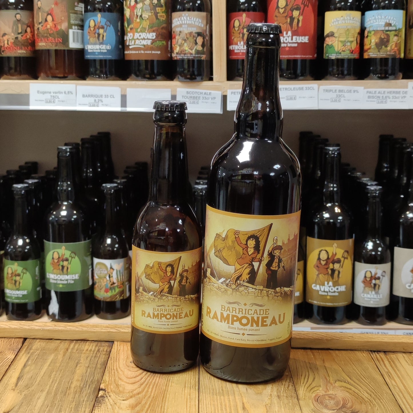 Barricade Ramponeau Bière Fumée Piment 33 et 75 cl.