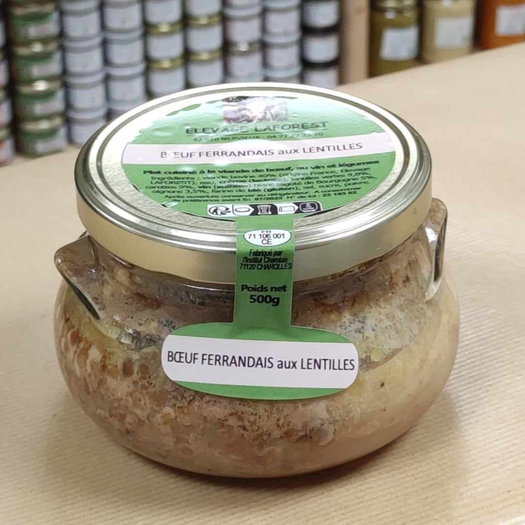 Bœuf Ferrandais aux Lentilles 500g