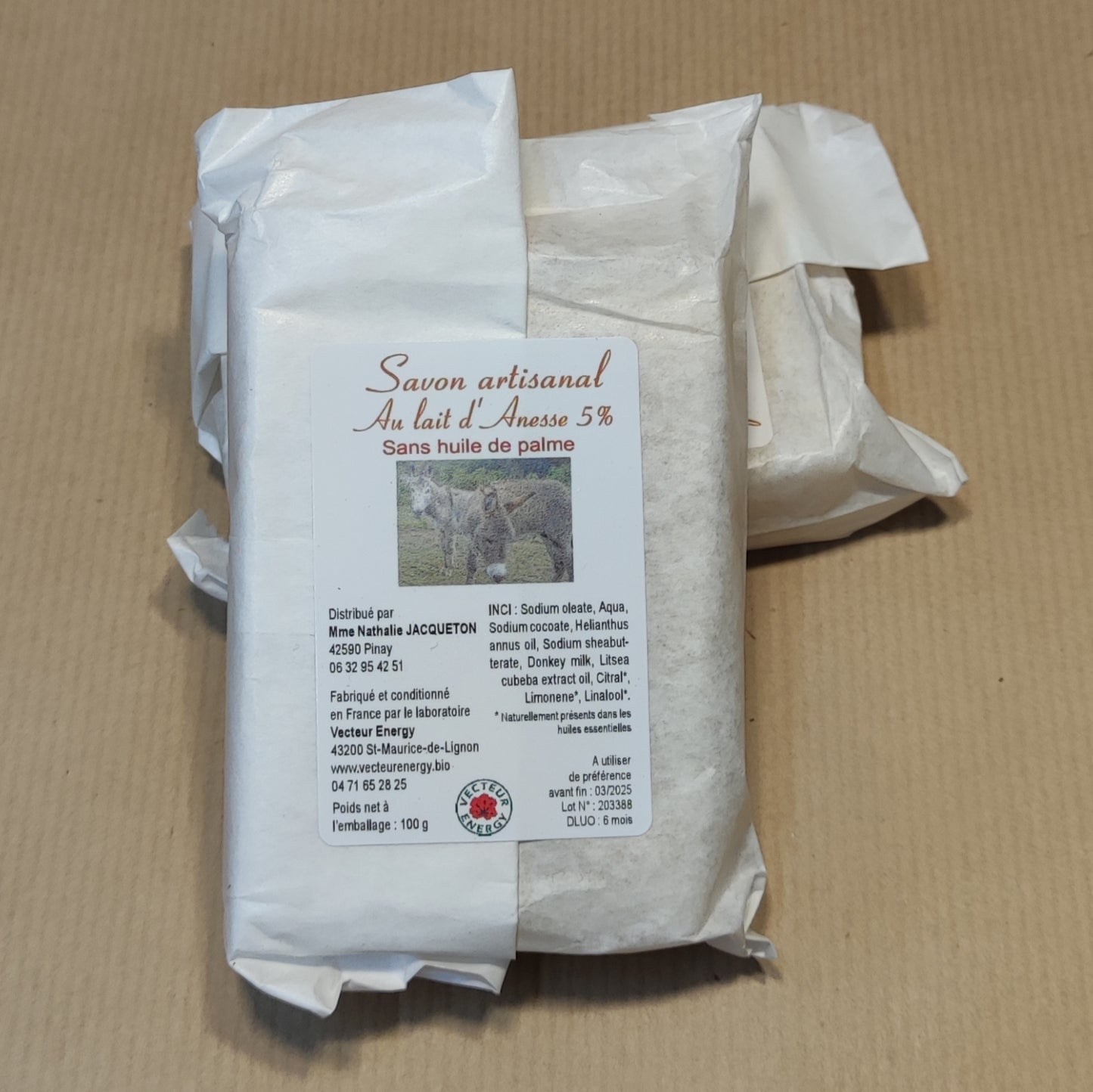 Savon Artisanal au Lait d'Ânesse 5%