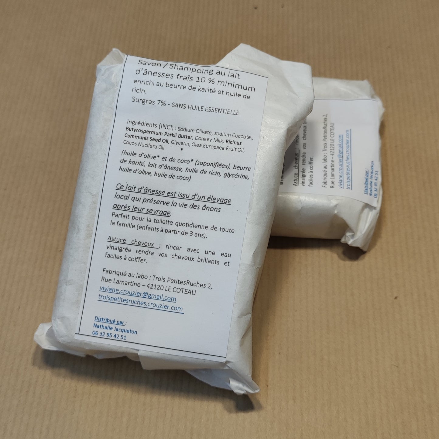 Savon / Shampoing au Lait d'Ânesses 10%